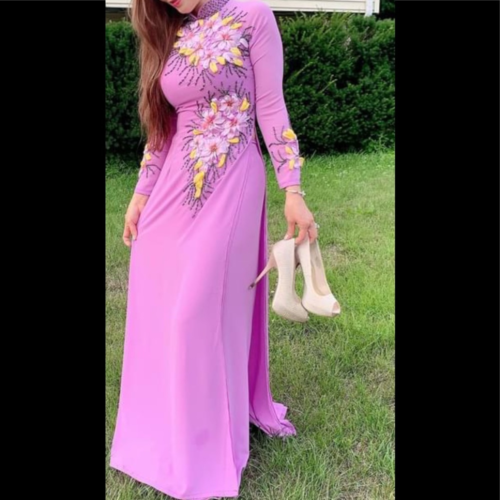 Vietnamese ao dai with pant set size S
